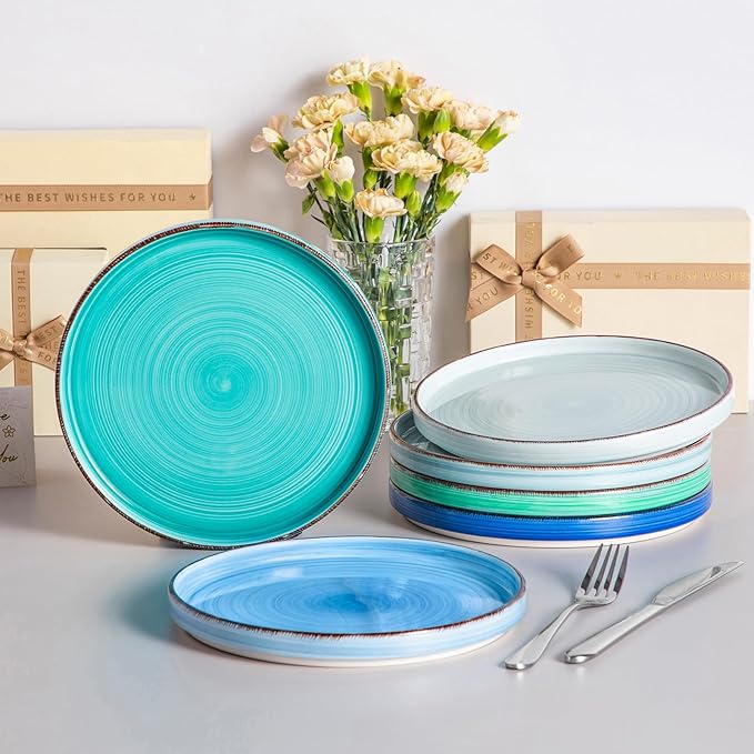 vancasso Bonita 8.5 inch Salad Plates, Ceramic Small Dinner Plates Set - Image 8