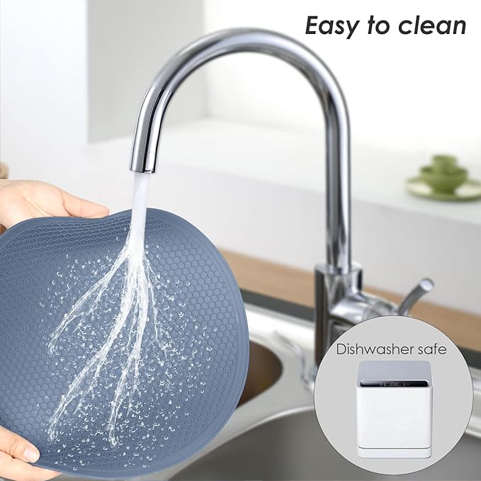 Extra Large Silicone Microwave Mat & Food Cover- Mat as Bowl Holder, Cover - Image 9