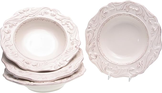 Firenze Ivory 9.75-Inch Ceramic Soup Bowls, and Cozy Comfort Meals by CERTIFIEDINTERNATIONAL