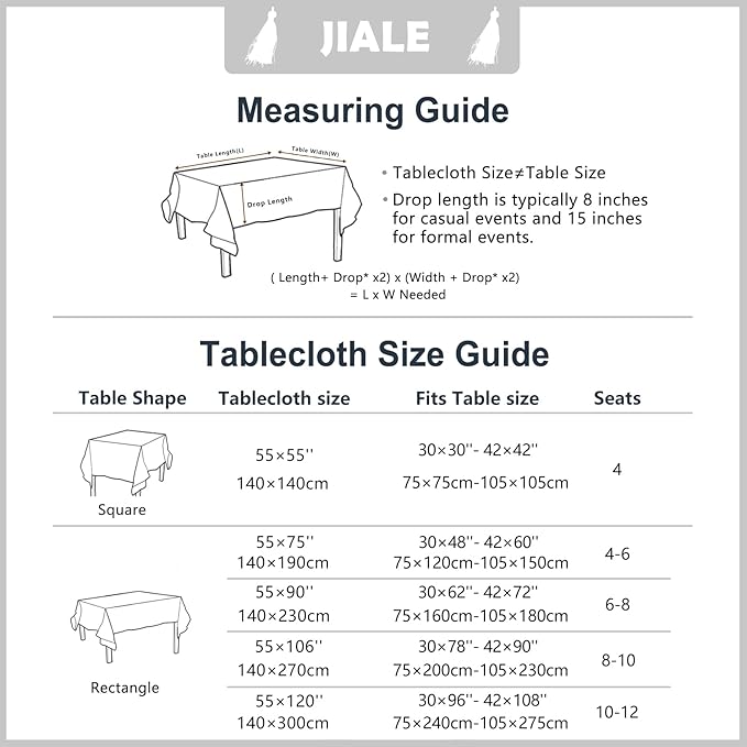 JIALE Spring Tablecloth, Heavy Duty Linen Style Textured Table Cloth Rectangle Tables, Wrinkle-Free Washable Waterproof Table Cover for Kitchen, Dining, Parties, 55"x55", Sage Green