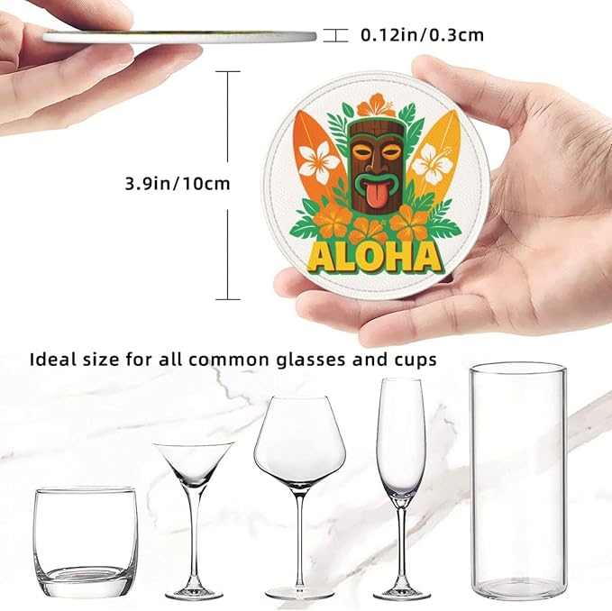 6 Pcs Leather Coasters for Drinks - Image 8