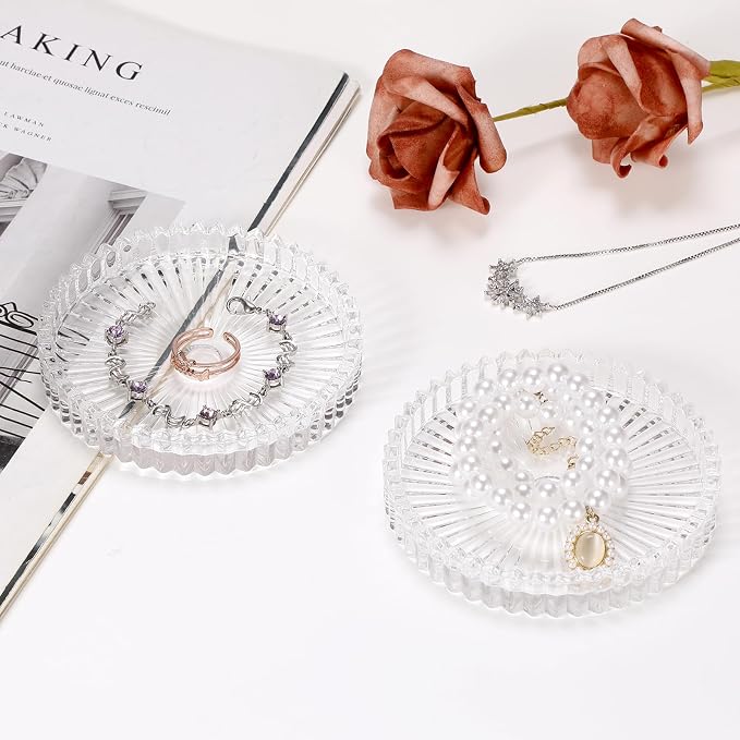 Modern Clear Coasters Set of 2- Glass Cup Coaster - Image 9