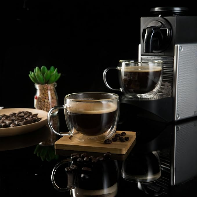 CNGLASS 8oz Double Wall Glass Coffee Mugs, Cappuccino - Image 9