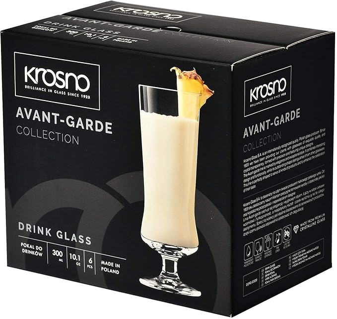 Krosno Cocktail & Long Drink Glasses, 10.1 oz, Avant-garde Collection – Pina - Image 6