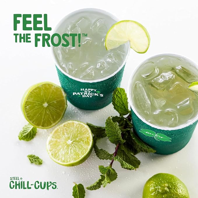 Steel Chill Cups 16 oz. Party Cups, St. Patrick's Day, 100% recyclable - Image 8