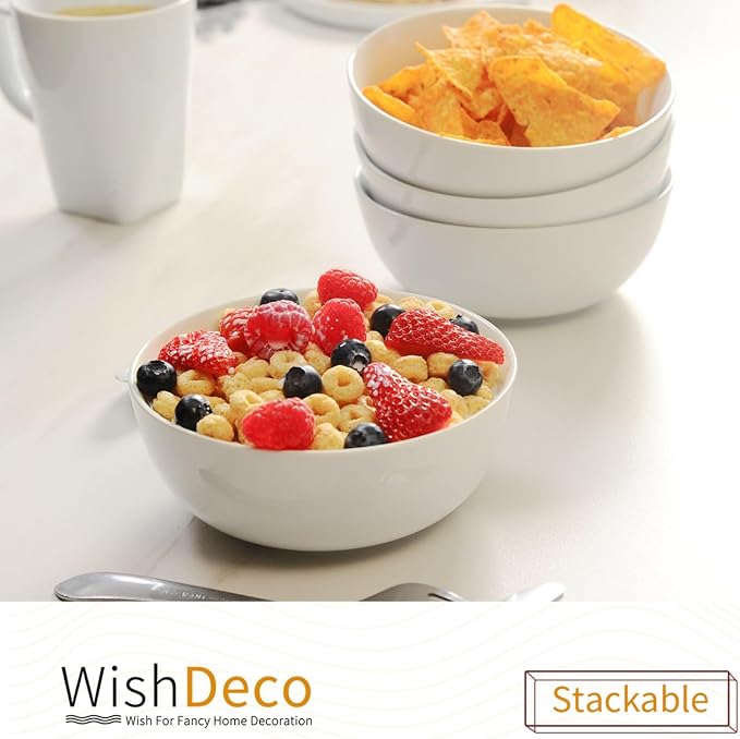 Cereal Bowls Set of 4, Kitchen Bowl - Image 9