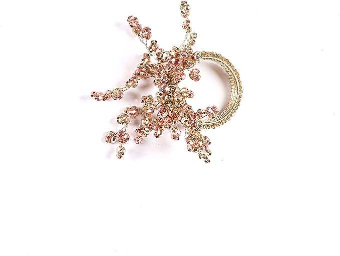 Copper Gold Beaded Napkin Ring Set of 12 - Image 6
