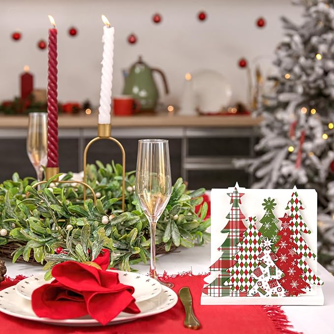 Buffalo Check Christmas Tree Napkin Holder - Image 6
