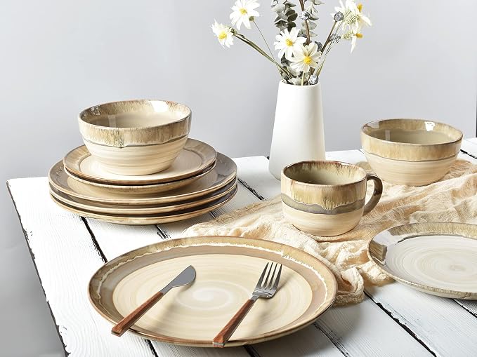 Stoneware Soup Bowl Set of 4, 26 Oz, Cereal Bowl - Image 7