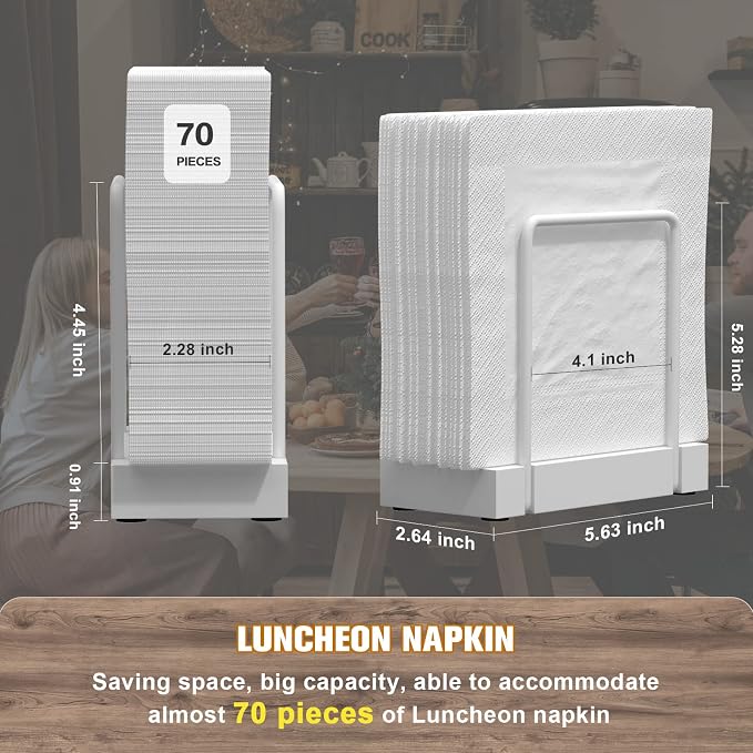 Wican Napkin Holder for Table, Bamboo Iron Standing Napkin Dispenser | Kitchen - Image 7