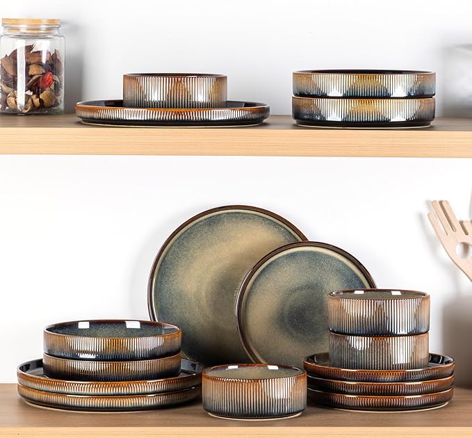 7.5" Ceramic Pasta Bowls Set of 4, Salad Bowls | Versatile Serving Bowls - Image 7