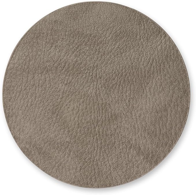Set of 8 Morgan Faux Leather 4 Inch Round Coasters, Heat & Water Absorbent - Image 6