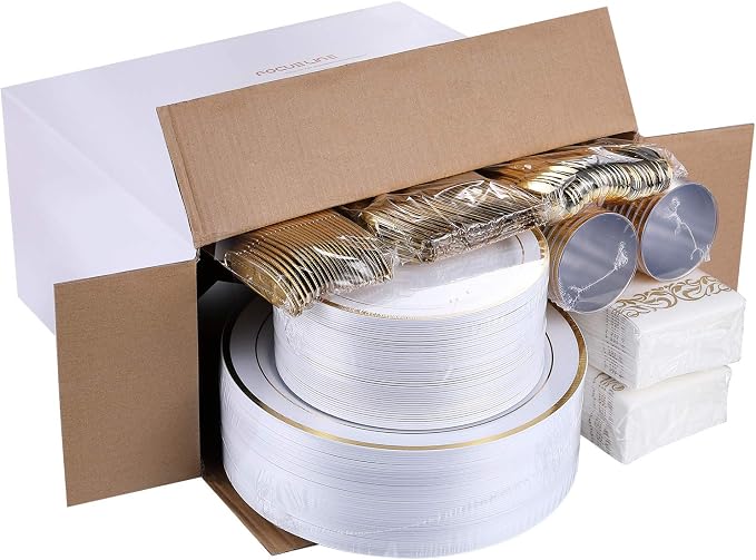 FOCUSLINE 350 Ct Disposable Dinnerware Set - Image 6