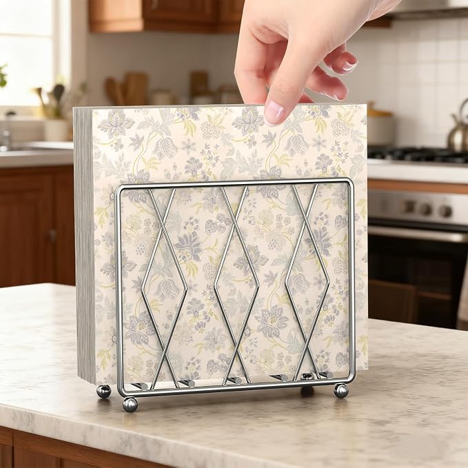 Napkin Holder for Table, 2 Pack Modern Metal Napkin Holders for Paper Napkins & - Image 6