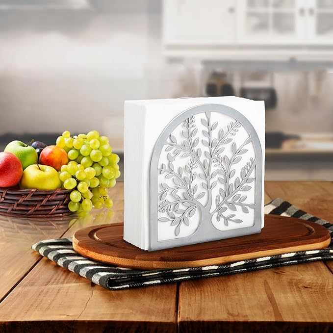 Napkin Holder for Tables, Tree of Life Design Modern Metal Napkin Holder for - Image 7