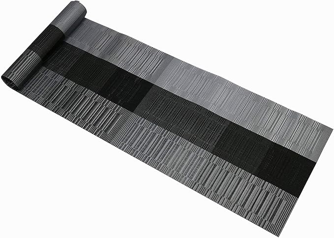 SHACOS Woven Vinyl Table Runner 12 x 54 inch PVC Runner - Image 6
