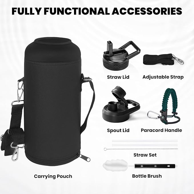 RAYMYLO Insulated Water Bottle 87 oz, Triple Wall Vacuum Stainless Steel | - Image 7