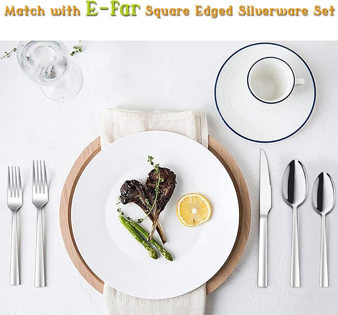 Dinner Forks Set of 12, E-far 7.9 Inch Stainless Steel Forks - Image 7