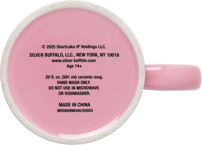 Silver Buffalo Strawberry Shortcake Berry Sweet Glitter, Ceramic Mug, 20oz | - Image 4