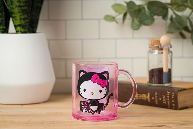 Silver Buffalo Sanrio Hello Kitty Halloween, Glass Coffee Mug, 17.5oz | Spooky - Image 5