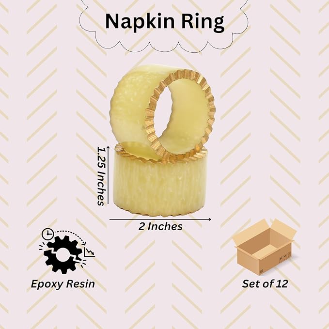 Epoxy Resin Napkin Rings Set of 12 - Image 8