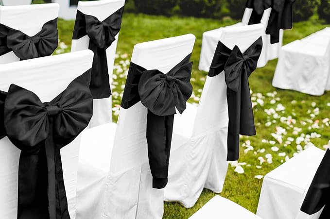 12 Pack Black Satin Table Runner 12 x 108 Inch Long Premium Table Runners - Image 6