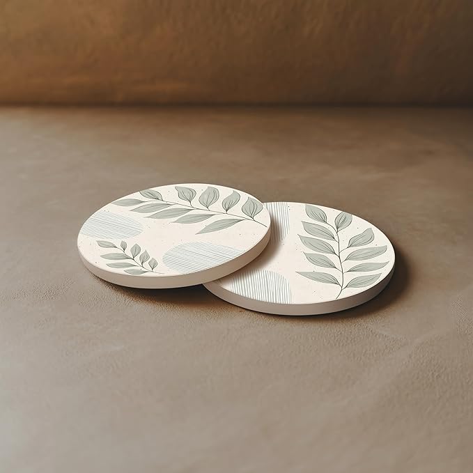 VEYRO Ceramic Coasters Set of 6 – Absorbent Stone Drink Coasters - Image 9