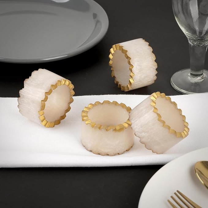 Rustic Epoxy Resin Napkin Rings Set of 6 - Image 9