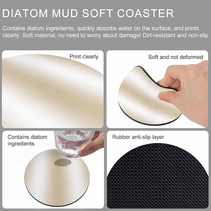 Ombre Beige Coasters Set of 6, Modern Minimalist Geometric Gradient Color - Image 9