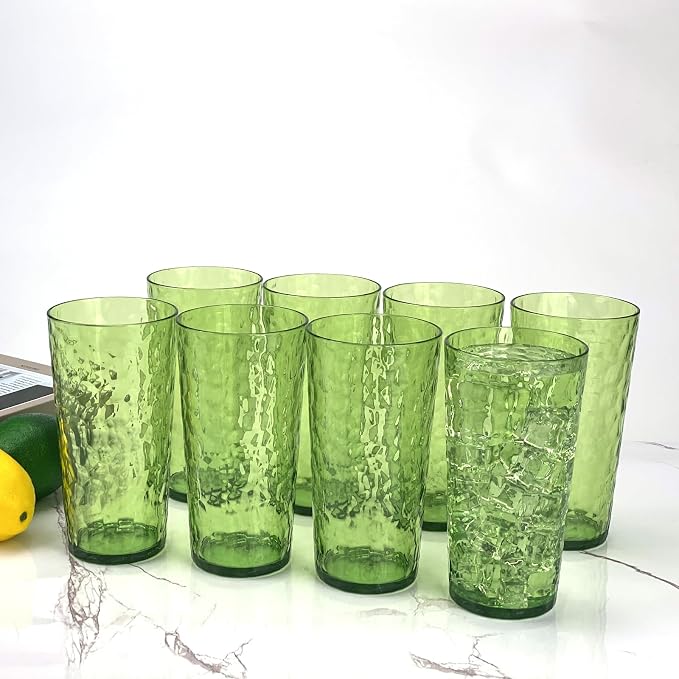 Yalin 24-Ounce Plastic Tumbler Acrylic Drinking Glasses, Reusable Plastic Cups - Image 6