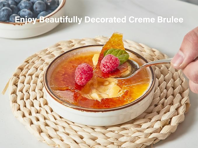 ONEMORE Ramekin Set of 14, Creme Brulee Ramekins Oven Safe 4 oz Ceramic Shallow Souffle Dishes for Baking Exquisite Desserts, Small Dipping Sauce Ramekins Round Mini Tart & Quiche Pans - Creamy White
