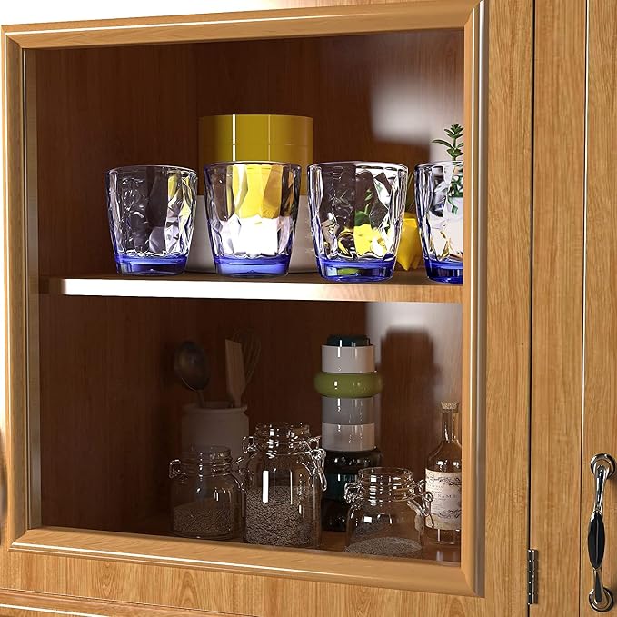 Topsky 10 oz Plastic Water Tumblers | Set of 4 Transparent Unbreakable Drinking - Image 9