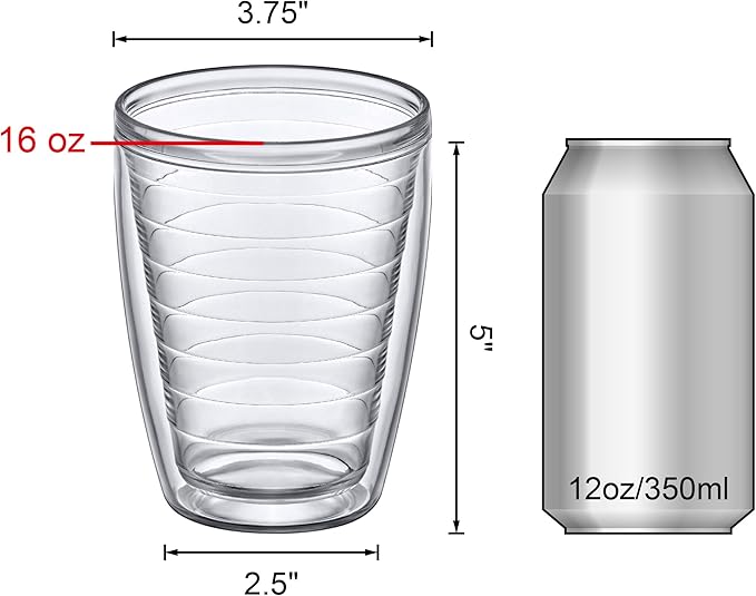 Amazing Abby Alaska 16-Ounce Insulated Tumblers, Double-Wall All-Clear Reusable - Image 5