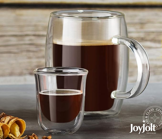 JoyJolt Javaah Double Walled Espresso Glasses Espresso Cups Set of 2 | 2-Ounces - Image 7