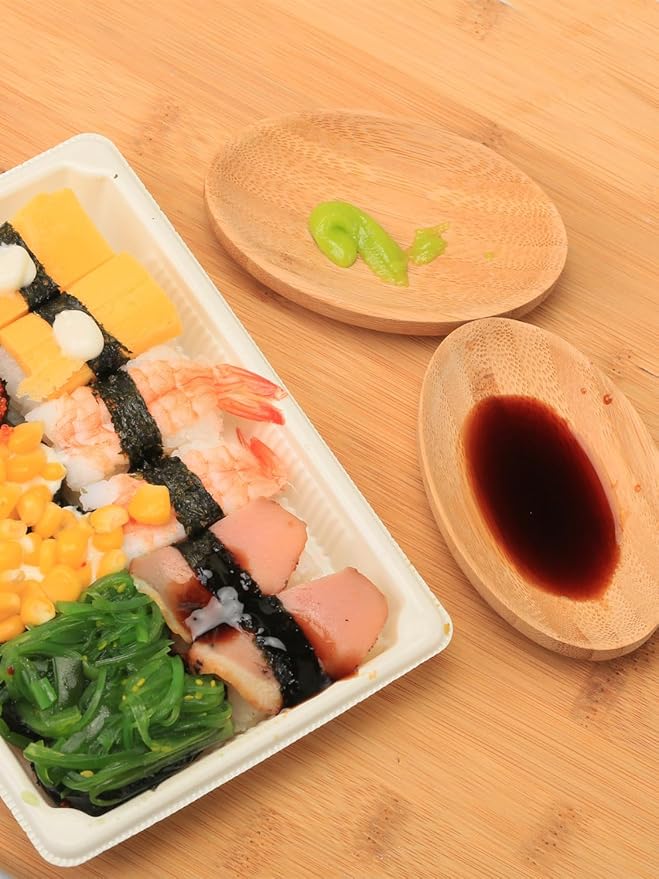 Mini Serving Dishes, Bamboo Small Appetizer Plates - Image 9