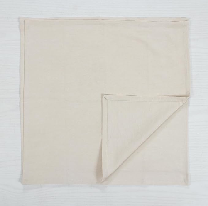 ACCENTHOME Accent Home 100% Cotton Napkins, Delicate Cloth Napkins for Dinners, Parties and Weddings,18 x 18 Inch Set of 6 - Natural