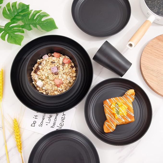 Wheat Straw Dinnerware Sets, Plates and Bowls Set, Dish Sets - Image 9