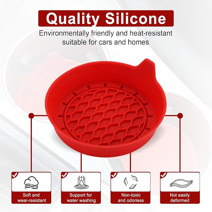 Car Cup Holder Coaster, Silicone Cup Holder Insert, Universal Non-Slip Cup - Image 6