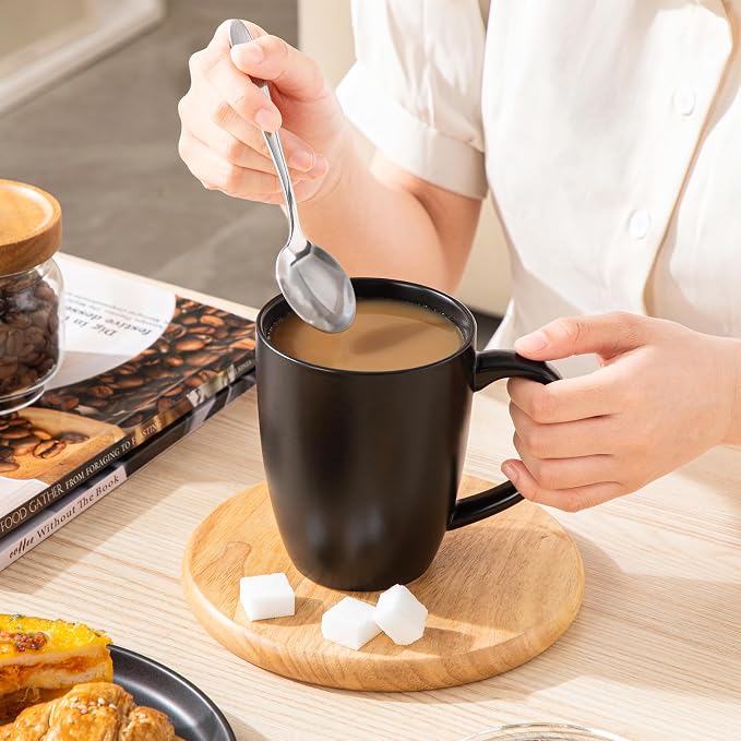 vancasso PLAYA Ceramic Coffee Mug Set of 6, 16 Oz Tea Cups - Image 7