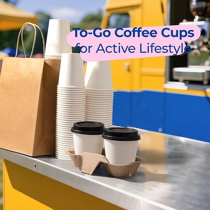 Fit Meal Prep 100 Pack 10 oz Disposable Coffee cups - Image 7