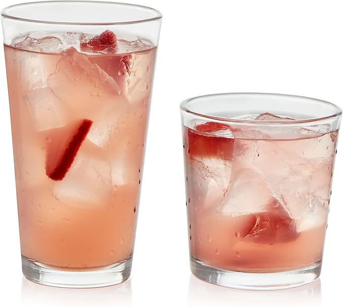 Libbey Flare Rocks, Glass Tumbler Set, Stylish Lead-Free Drinking Glasses Set - Image 9