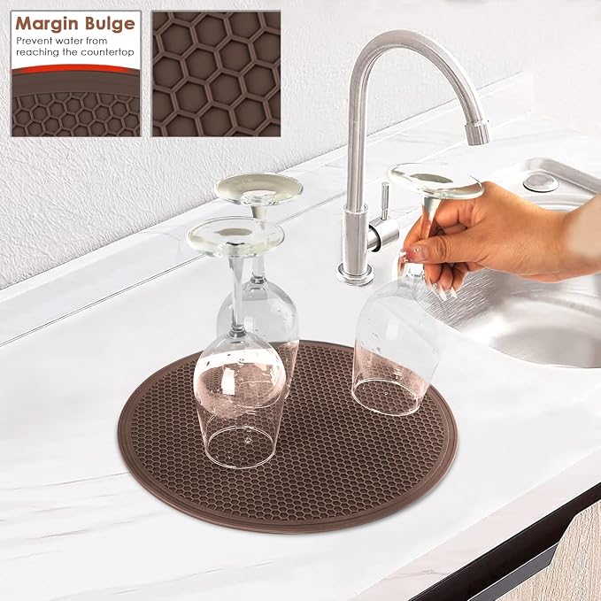 Brown Silicone Microwave Mat 12 inch Extra Large Multi-Use Microwave Mat Heat - Image 8