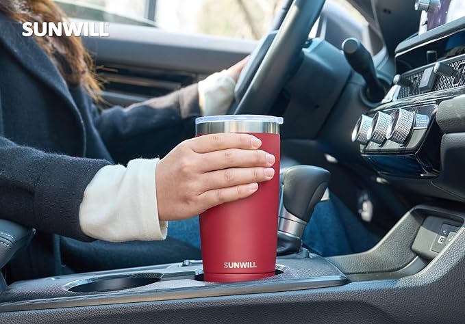 SUNWILL Travel Coffee Tumbler 20 oz, Insulated Mug - Image 6