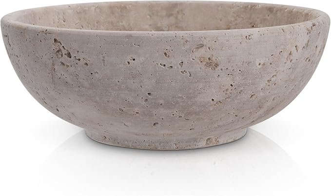 Gusto Nostro 8" Decorative Travertine Bowl - Image 8