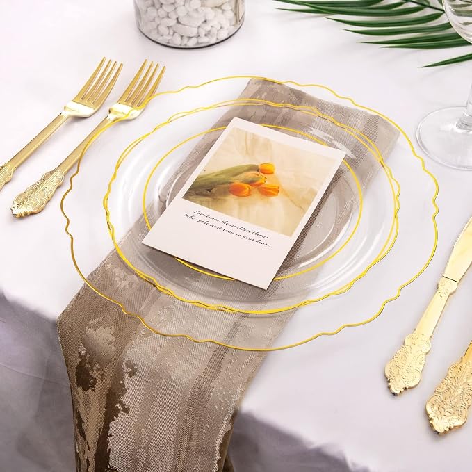 100pcs Clear Disposable Plastic Plates - Image 7