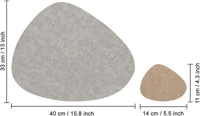 Faux Leather Placemats Set of 4, Dual Sided - Image 9