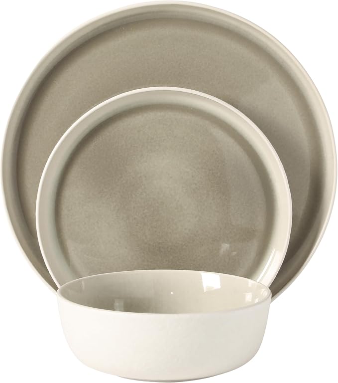 Gibson Elite Tahoe Sunset 12-Piece Reactive Stoneware Dinnerware Set – Matte - Image 8