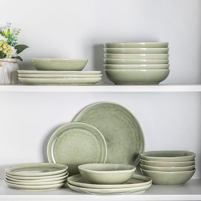 AmorArc Ceramic Plates Set of 6, 8.5 Inch Stoneware Small Dinner Plates Set | - Image 6