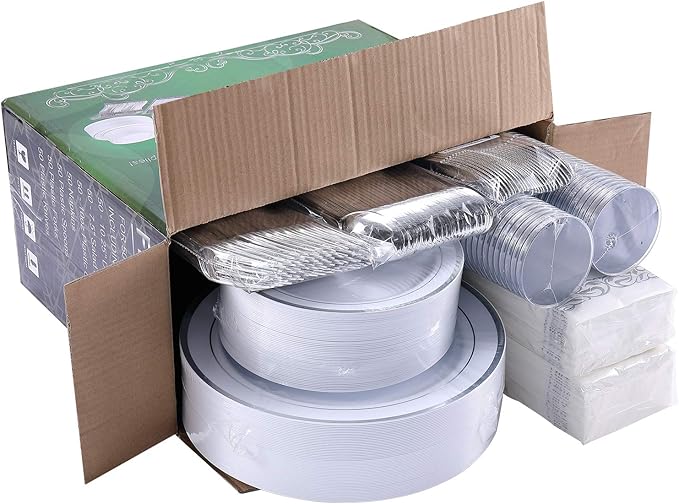 FOCUSLINE 350 Ct Disposable Dinnerware Set - Image 7