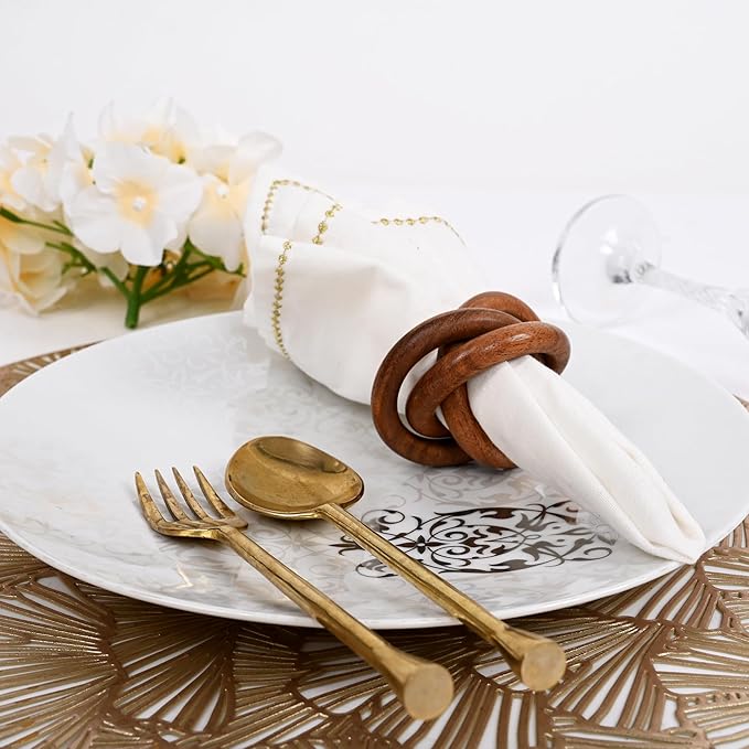 Wooden Napkin Rings, rustic farmhouse style, everyday dining, handcrafted - Image 9